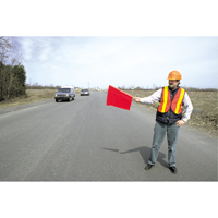 Traffic Safety Flags, Vinyl, With Handle Oxymax Inc