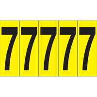 Repères adhésifs à chiffres individuels, 7, 3-7/8" h, Noir sur jaune SC848 | Oxymax Inc