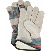 Gants d'ajusteur doubl&eacute;s pour l'hiver, Grand, Paume en Cuir de vache refendu, Doublure en Molleton de coton Oxymax Inc