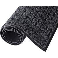 Tire-Track Entrance Mat, Wiper/Scraper, 4' x 6' x 3/8", Charcoal Oxymax Inc
