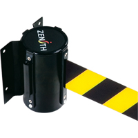 Barri&egrave;re &agrave; fixation murale, Acier, Fixation par vis, 7', Ruban Noir/Jaune Oxymax Inc