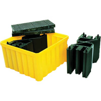 Ultra-IBC Spill Pallet&reg; with Drain, 400 US gal. Spill Capacity, 58.75" x 58.75" x 33" Oxymax Inc