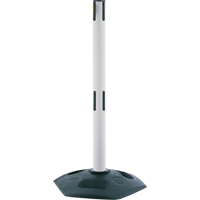 Poteau receveur robuste &agrave; ligne double, Hauteur de 38", Blanc Oxymax Inc