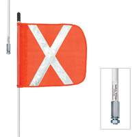 Tiges de s&eacute;curit&eacute; robustes Safety Whip, Fixation Filet&eacute;, Hauteur 5', Orange Oxymax Inc