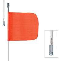 Safety Whip&reg; Heavy-Duty Whips, Threaded Mount, 10' High, Orange Oxymax Inc