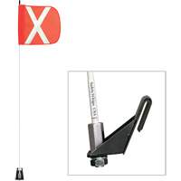 Safety Whip&reg; Light-Duty Whips, Window Mount, 5' High, Orange Oxymax Inc