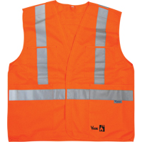Fire Retardant Safety Vest, High Visibility Orange, Medium/Small, Polyester Oxymax Inc