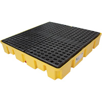 Poly-Slim-Line Spill Pallet without Drain, 66 US gal. Spill Capacity, 49" x 49" x 8.75" Oxymax Inc