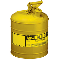 Bidons s&eacute;curitaires, Type I, Acier, 2 gal. US, Jaune, Homologu&eacute; FM/List&eacute; UL/ULC Oxymax Inc