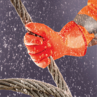 Polar Grip&reg; 23-700 Gloves, 9/Large, PVC Coating, Nylon Shell Oxymax Inc