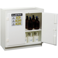 Solid Polyethylene Acid Cabinets, 6 x 0.66043 Gal., 36" x 35.75" x 21.75" Oxymax Inc