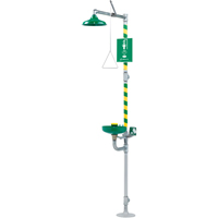 Combination Emergency Shower and Eye/Face Wash Stations, Pedestal Oxymax Inc