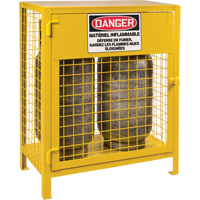 Gas Cylinder Cabinets, 2 Cylinder Capacity, 30" W x 17" D x 37" H, Yellow Oxymax Inc