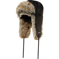 Quilted Synthetic Fur-Lined Hat, Nylon/Fur Lining, X-Large, Black SEC042 | Oxymax Inc
