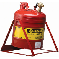 Bidon avec robinet s&eacute;curitaires pour laboratoires, Type I, Acier, 5 gal. US, Rouge, Homologu&eacute; FM Oxymax Inc