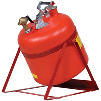 Bidon avec robinet s&eacute;curitaires pour laboratoires, Type I, Acier, 5 gal. US, Rouge, Homologu&eacute; FM Oxymax Inc