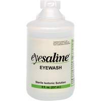 Bouteilles de solution saline pour douche oculaire, Bouteille Plein, 8 oz Oxymax Inc