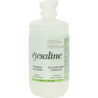 Bouteilles de solution saline pour douche oculaire, Bouteille Plein, 16 oz Oxymax Inc