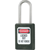 S31 Zenex Safety Padlock, Black, Keyed Different, Thermoplastic, 1-3/8" Width Oxymax Inc