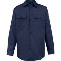 Flame-Resistant Work Shirts, Small, Navy Blue Oxymax Inc