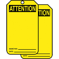 Safety Tags, Cardstock, 3-1/8" W x 5-7/8" H, French Oxymax Inc