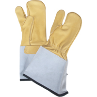 3-Finger Gloves, Medium, Grain Cowhide Palm Oxymax Inc
