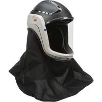 Assemblage de casque Versaflo avec visi&egrave;re de premi&egrave;re qualit&eacute; et enveloppe r&eacute;sistante aux flammes, Universel, Casque rigide, Bavette Simple Oxymax Inc
