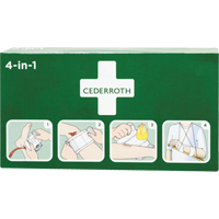 Coagulant 4-dans-1 cederroth, 9" lo x 5-1/2" la Oxymax Inc