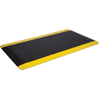 Tapis de style plateforme WD, Losange, 2' x 75' x 5/8", Noir/Jaune, &eacute;ponge Oxymax Inc