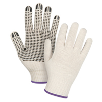 Gants l&eacute;gers tricot&eacute;s &agrave; pois, Poly/coton, Un c&ocirc;t&eacute;, Calibre 7, T-petit Oxymax Inc