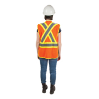 CSA Compliant High Visibility Surveyor Vest, High Visibility Orange, Medium, Polyester Oxymax Inc