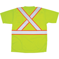 CSA Compliant T-Shirt, Polyester, Medium, High Visibility Lime-Yellow Oxymax Inc