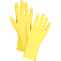 Gants jaune canari de première qualité résistants aux produits chimiques, Taille Moyen/8, 12" lo, Latex de caoutchouc, Doublure en Ouatée, 15 mils SEF205 | Oxymax Inc