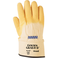 Golden Grab-It&reg; II Gloves, 10/X-Large, Rubber Latex Coating, 13 Gauge, Nylon Shell Oxymax Inc