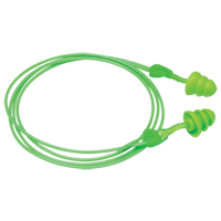 Bouchons d'oreilles r&eacute;utilisables Glide Trio, Avec cordon, Vrac - &agrave; nu, 27 dB NRR, Taille unique Oxymax Inc