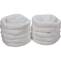 Remblais tubulaire absorbant, Huile seulement, Absorption 45 gal., 3" la x 10' lo, Pqt de 10 Oxymax Inc