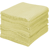 Feuilles absorbantes en fibres fines de premi&egrave;re qualit&eacute;, Mati&egrave;res dangereuses, 15" x 17", 30 gal. d'absorption Oxymax Inc