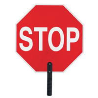 "Stop" Traffic Sign, 18" x 18", Plastic, English with Pictogram Oxymax Inc