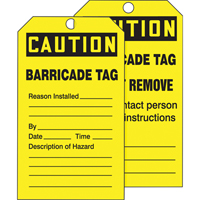 Tags By-The-Roll Safety Tags, Cardstock, 3" W x 6-1/4" H, English Oxymax Inc