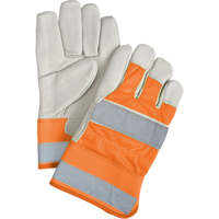 Orange High-Visibility Superior Warmth Fitters Gloves, Large, Grain Cowhide Palm, Thinsulate Inner Lining Oxymax Inc