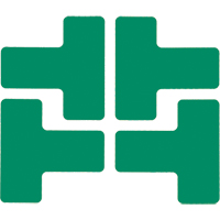 Floor Corner Marks, T, 5" L x 2" W, Green, Polyester Oxymax Inc