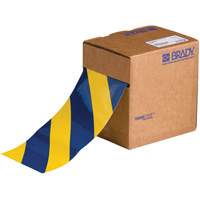 ToughStripe&reg; Floor Marking Tape, 4" x 100', Polyester, Blue and Yellow Oxymax Inc