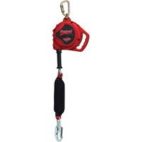 Cordage de s&eacute;curit&eacute; auto-r&eacute;tractable Rebel pour bas de pente, 20', Acier galvanis&eacute;, Pivotant Oxymax Inc