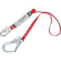 Shock-Absorbing Lanyard, 4', Snap Hook Center, Rebar Hook Leg Ends, Polyester Oxymax Inc