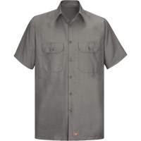 Chemise &agrave; manches courtes en tissu ind&eacute;chirable, Hommes, 3T-Grand, Gris Oxymax Inc