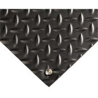 Electrically Conductive Mat No.785, 3' W x 10' L x 5/32" T, PVC, Diamond, Black Oxymax Inc