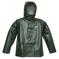 Manteau de pluie Journeyman résistant aux produits chimiques, Petit, Vert, Polyester/PVC SFI873 | Oxymax Inc