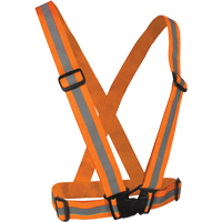 Elastic Safety Harness, High Visibility Orange, Silver Reflective Colour, One Size Oxymax Inc