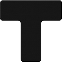 Marqueurs all&eacute;g&eacute;e/5S Armor Stripe, T, 6" lo x 6" la, Noir, Plastique Oxymax Inc