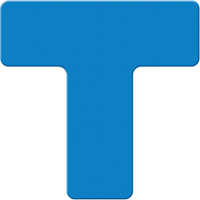 Marqueurs all&eacute;g&eacute;e/5S Armor Stripe, T, 6" lo x 6" la, Bleu, Plastique Oxymax Inc